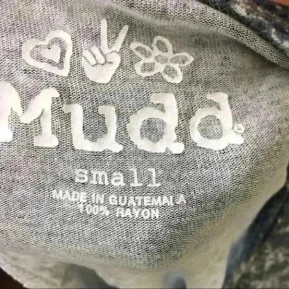 Mudd Womens Top Size Small Blue Gray SnakeSkin Print Dolman Y2k vintage - Picture 8 of 9